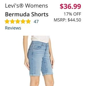 Levi's 545 denim Bermuda shorts, size 4